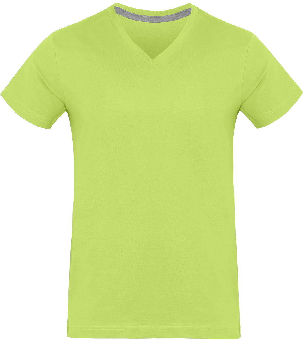 T-Shirt Col V Homme 180Gr  Lime
