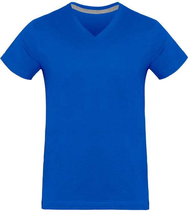 Men's V-Neck T-Shirt 180Gr Light Royal Blue