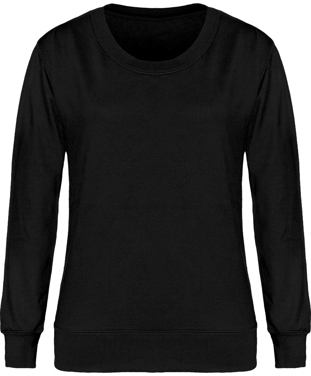 Round Neck Women Sweatshirt To Personalise Jet Black