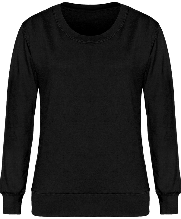 Round Neck Women Sweatshirt To Personalise Jet Black