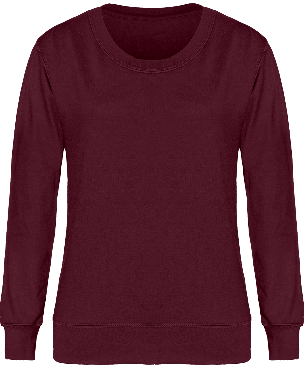 Round Neck Women Sweatshirt To Personalise Burgundy