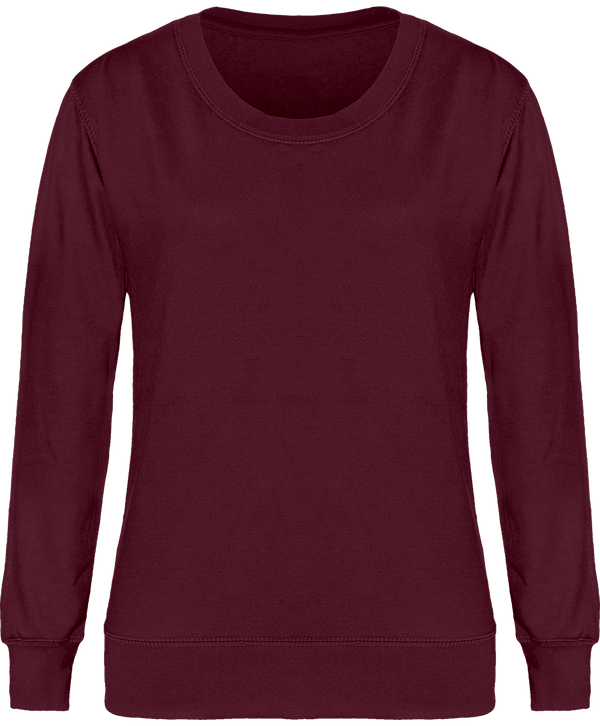 Round Neck Women Sweatshirt To Personalise Burgundy