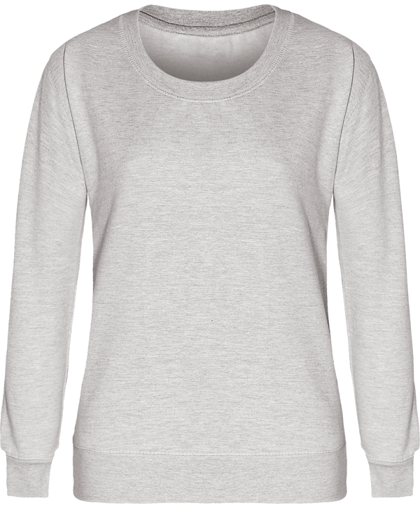 Round Neck Women Sweatshirt To Personalise Heather Grey