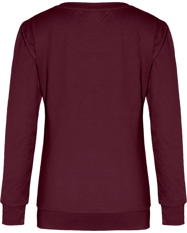 Sweat col rond femme dos Burgundy