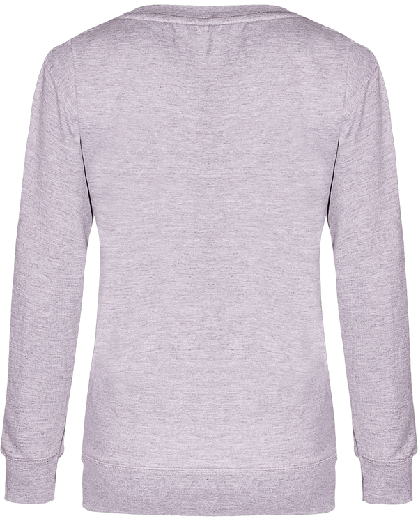 Sweat col rond femme dos Heather Grey