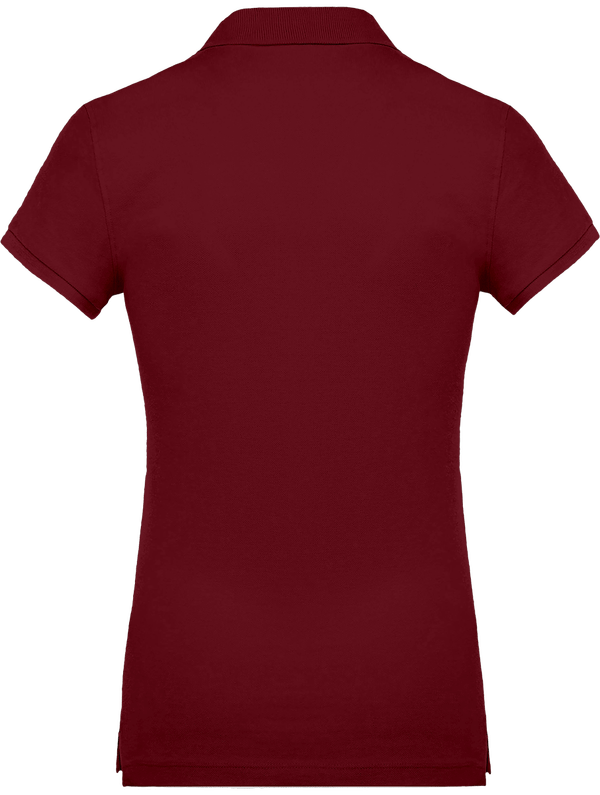 Polo femme pique classic asquith fox dos Burgundy