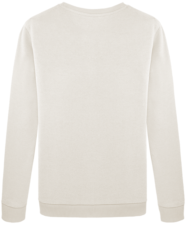 Sweat shirt femme boxy en french terry stella fancies dos Vintage White / Navy Twist