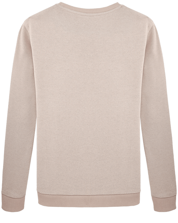 Sweat shirt femme boxy en french terry stella fancies dos Faded Nude / Navy Twist