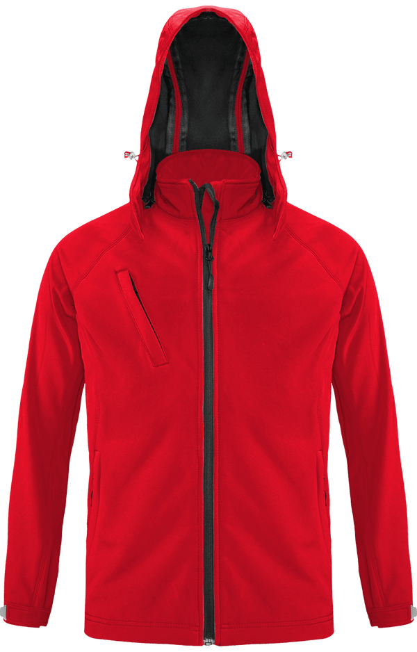 Customizable Men's Hooded Softshell Red