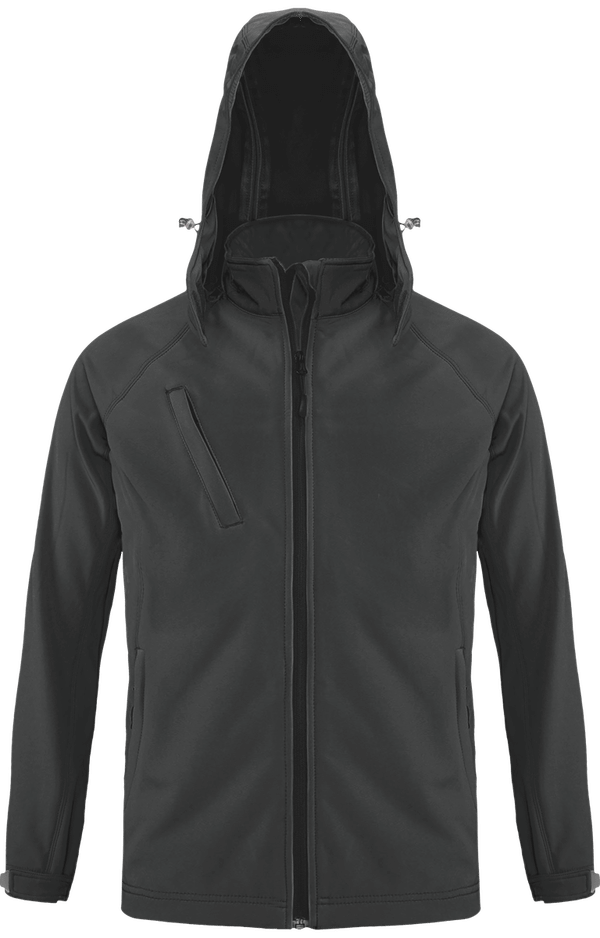 Customizable Men's Hooded Softshell Titanium