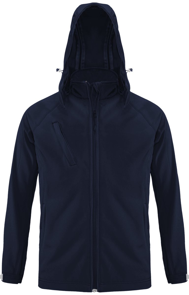 Hooded Softshell Jacket Men To Personalise Navy