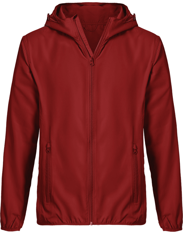 Coupe vent leger capuche homme stanley breaks face Red