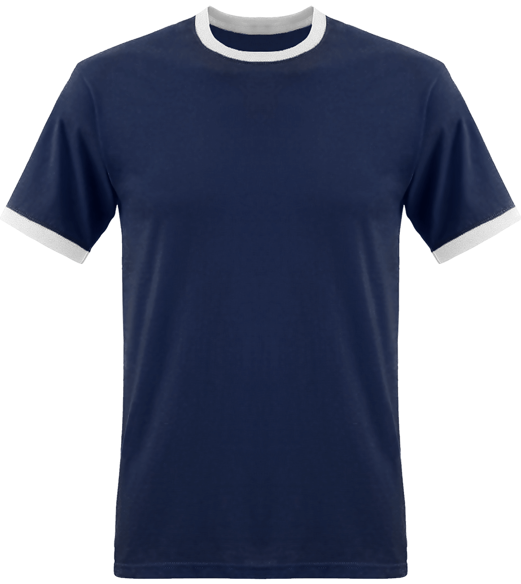 Personalised Tee Shirt Men contrasted stitches | Tunetoo Navy / White