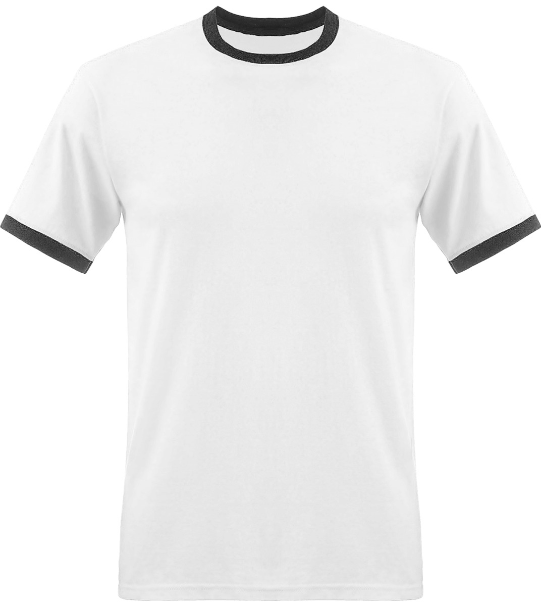 T-shirt Men contrast edge | Tunetoo White / Black