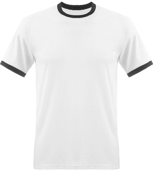 Camiseta hombre bordes en contraste | Tunetoo White / Black