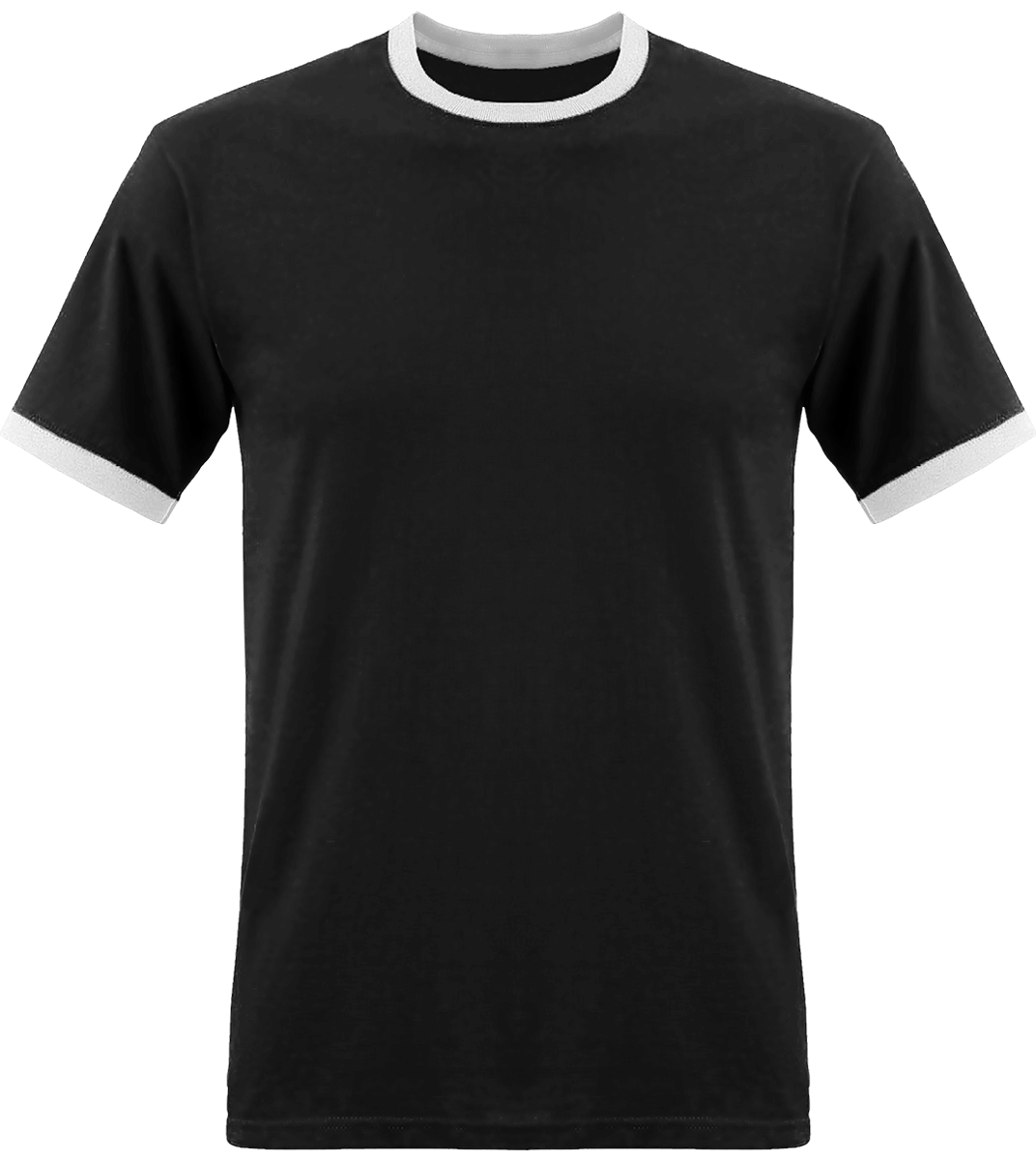 T-shirt Men contrast edge | Tunetoo Black / White