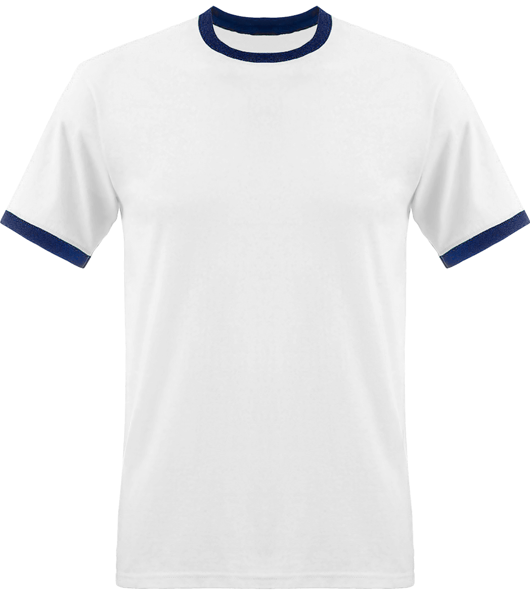 T-shirt Homme coutures contrastées personnalisé | Tunetoo White / Navy