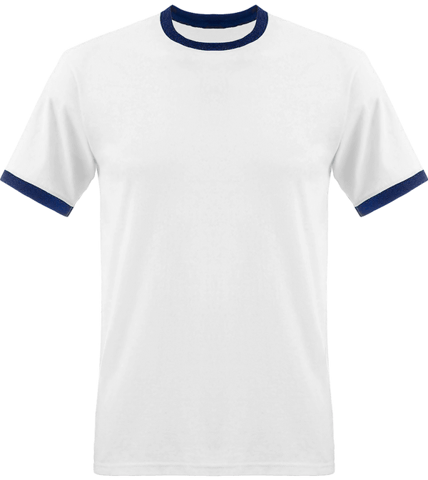 Camiseta hombre bordes en contraste | Tunetoo White / Navy