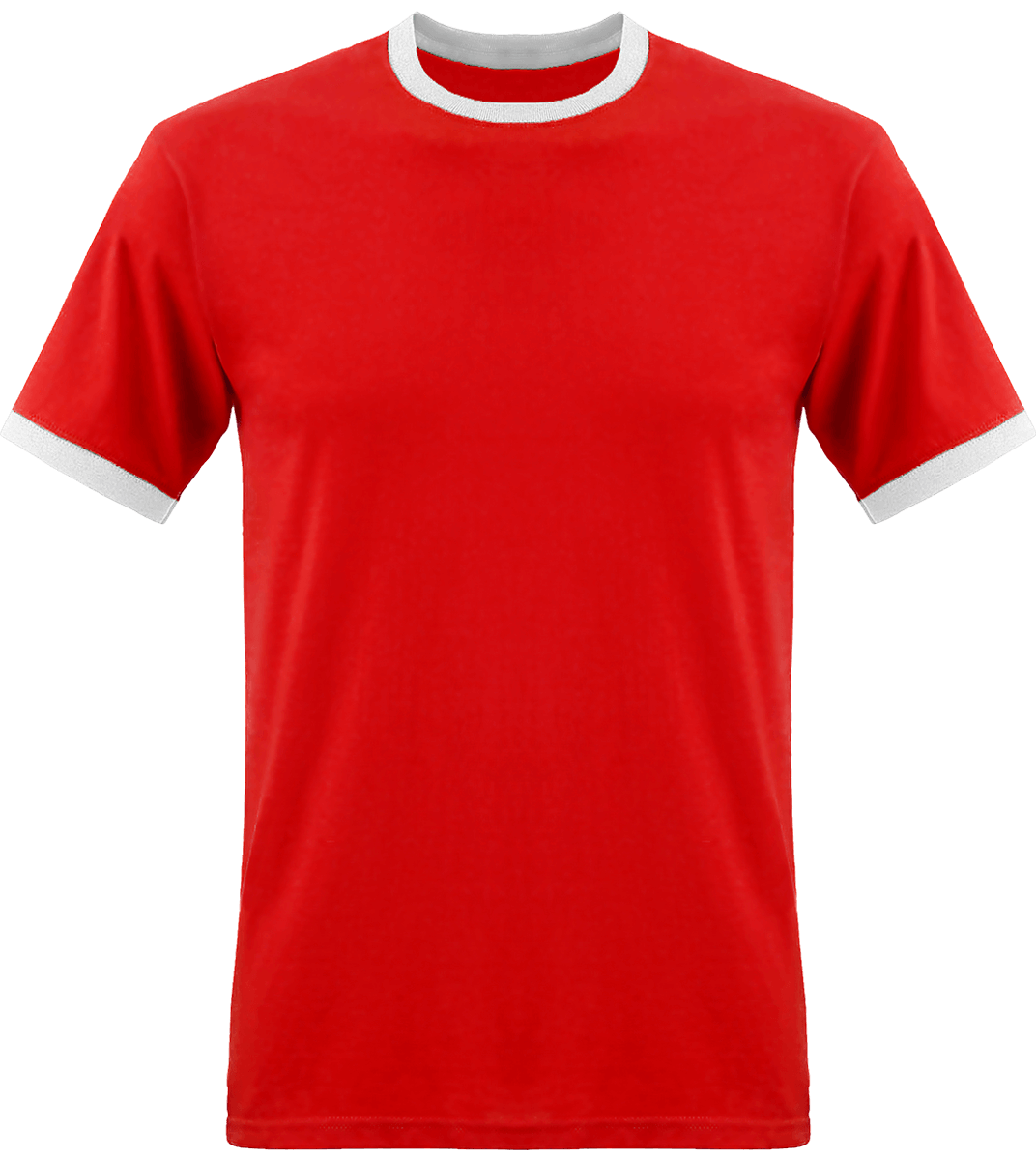 Personalised Tee Shirt Men contrasted stitches | Tunetoo Red / White