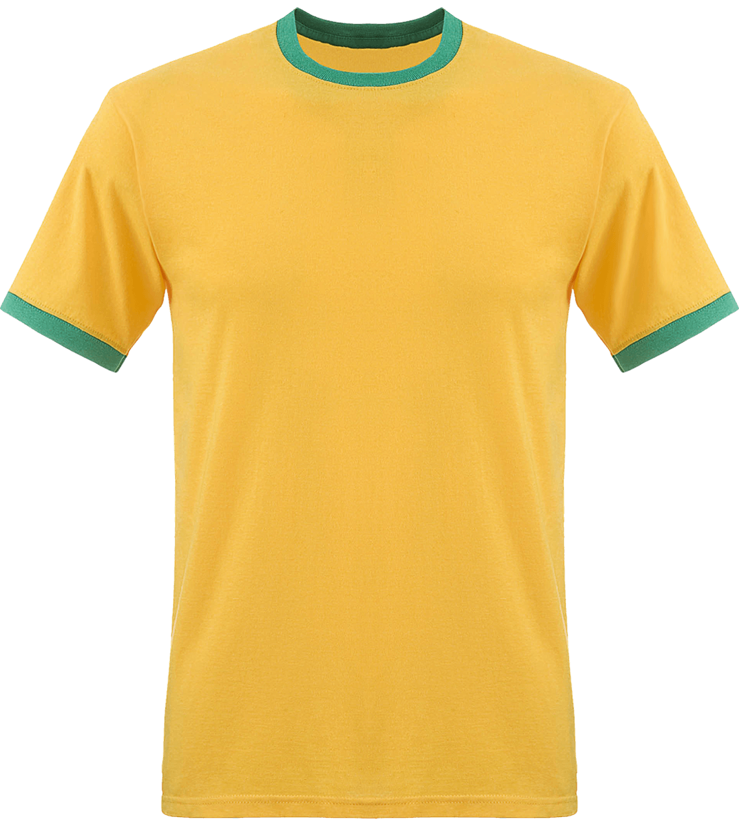 T-shirt Men contrast edge | Tunetoo Sunflower / Kelly