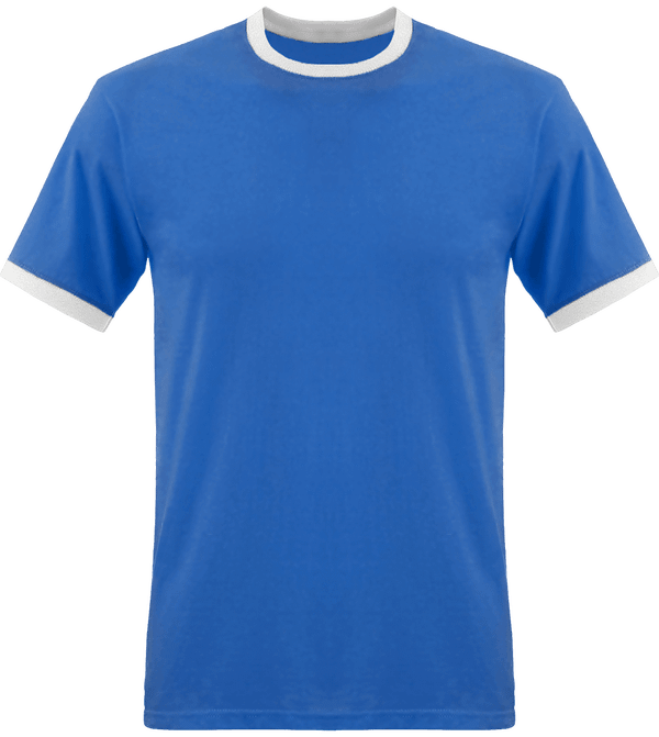 Camiseta hombre bordes en contraste | Tunetoo Royal Blue / White