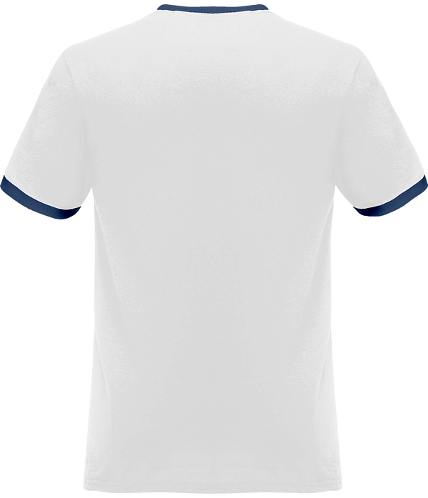T shirt homme bords contrastes dos White / Navy