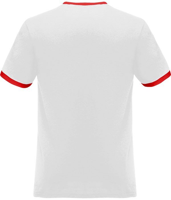 T shirt homme bords contrastes dos White / Red