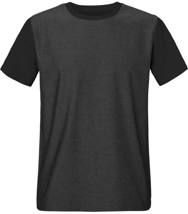 T shirt homme stanley leads denim panel face Black Denim / Black