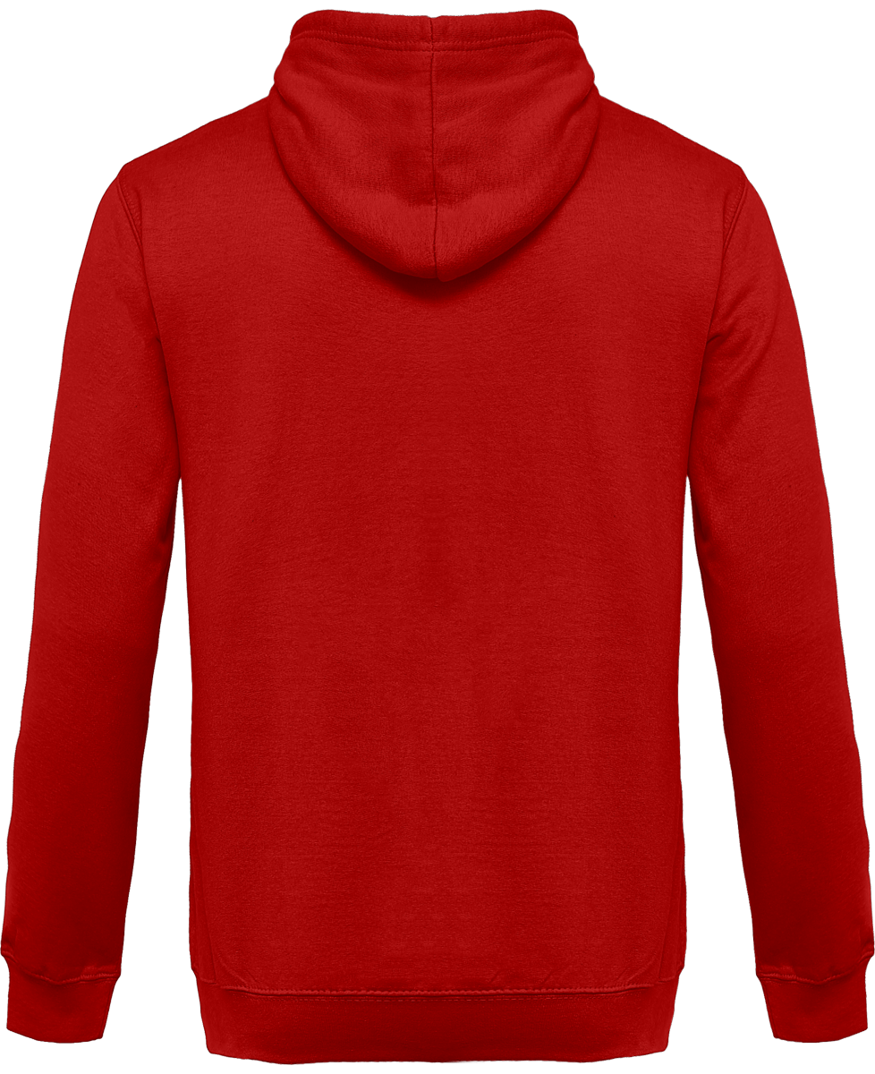 Customizable Bicolor Zipped Sweatshirt Fire Red / Jet Black