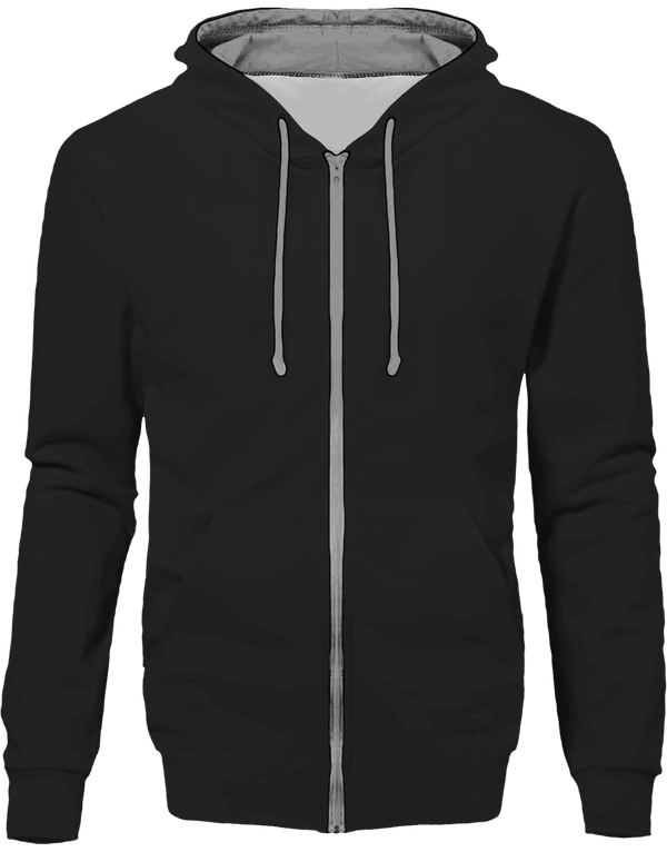 Sweat zippe bicolore face KARIBAN Black / Fine Grey