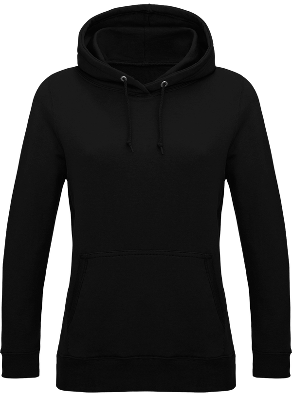 Personalisiertes Damen-Kapuzensweatshirt:  Kariban Black