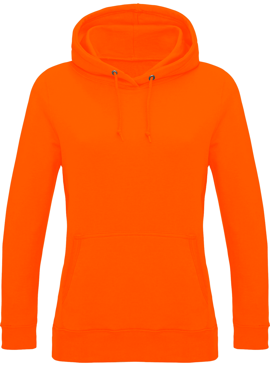 Customizable Hooded Sweatshirt For Women Kariban Orange