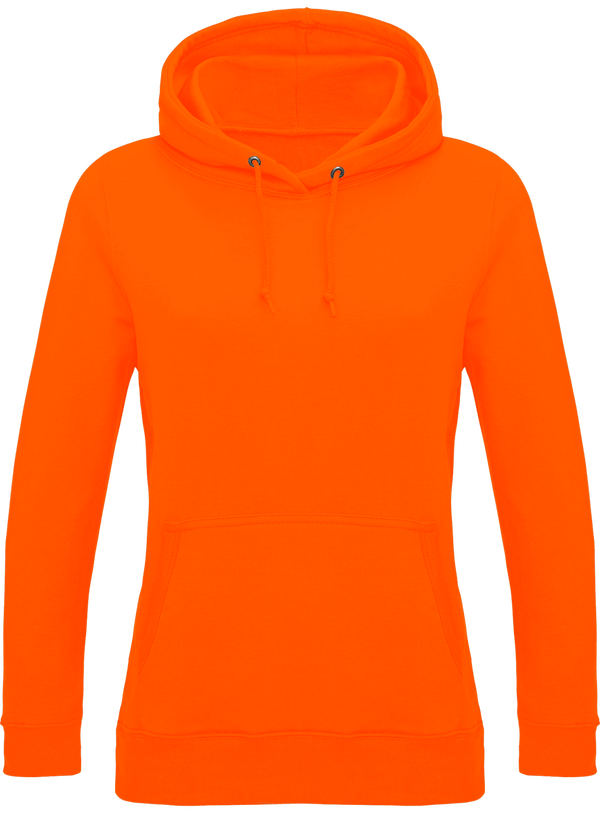 Personalisiertes Damen-Kapuzensweatshirt:  Kariban Orange