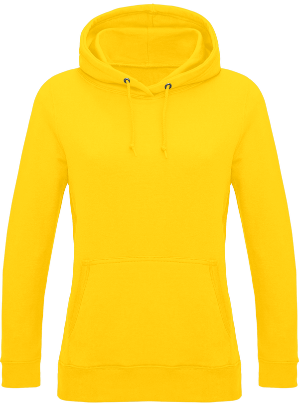 Personalisiertes Damen-Kapuzensweatshirt:  Kariban Yellow