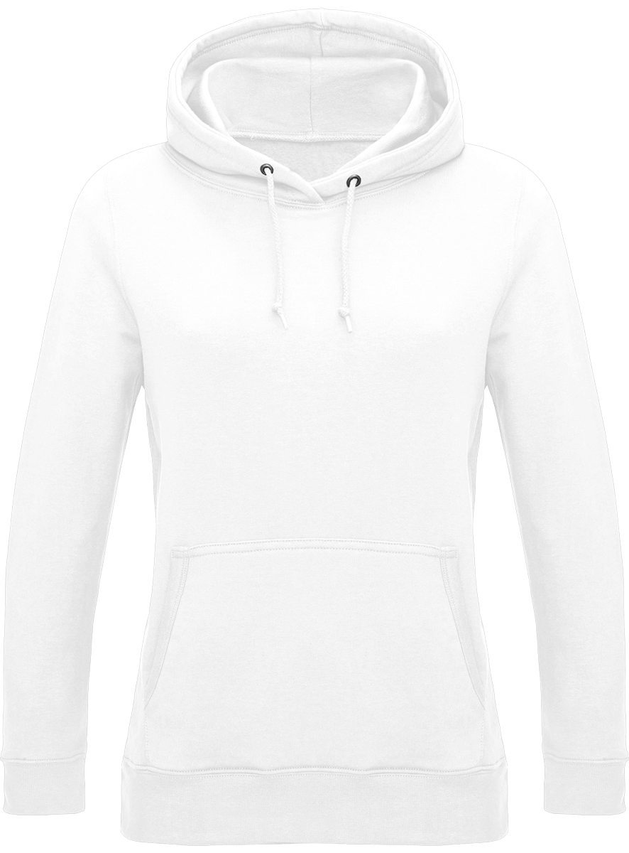 Customizable Women's Hooded Sweatshirt: Kariban White
