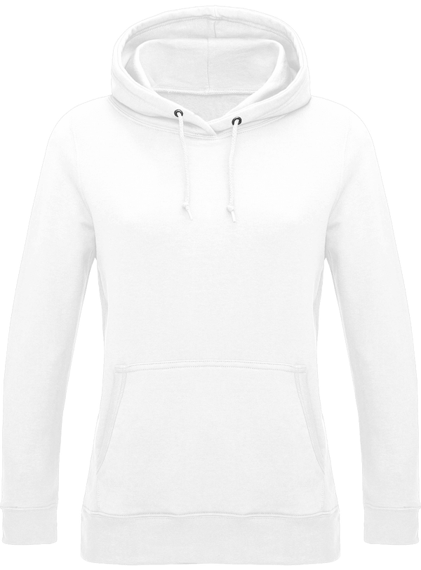 Personalisiertes Damen-Kapuzensweatshirt:  Kariban White