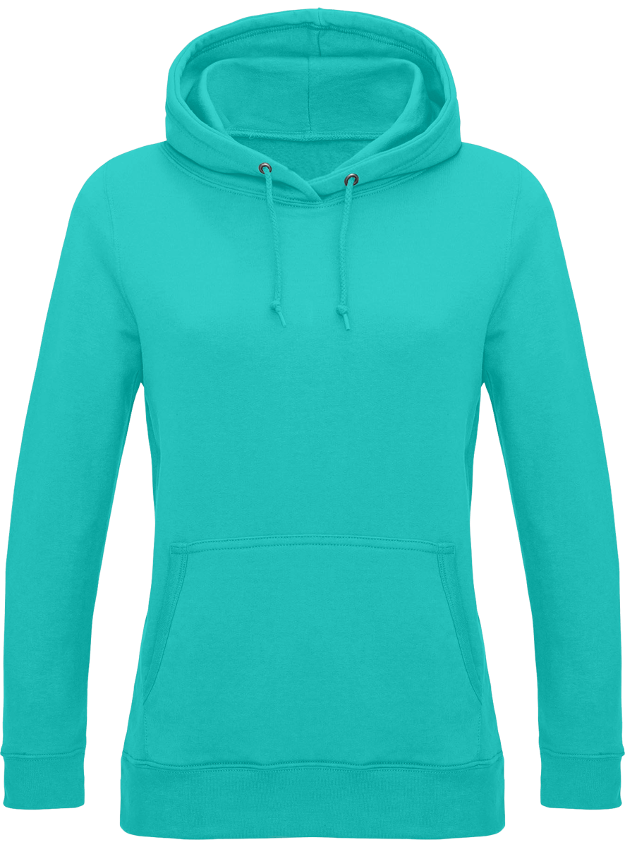 Customizable Hooded Sweatshirt For Women Turquoise Surf