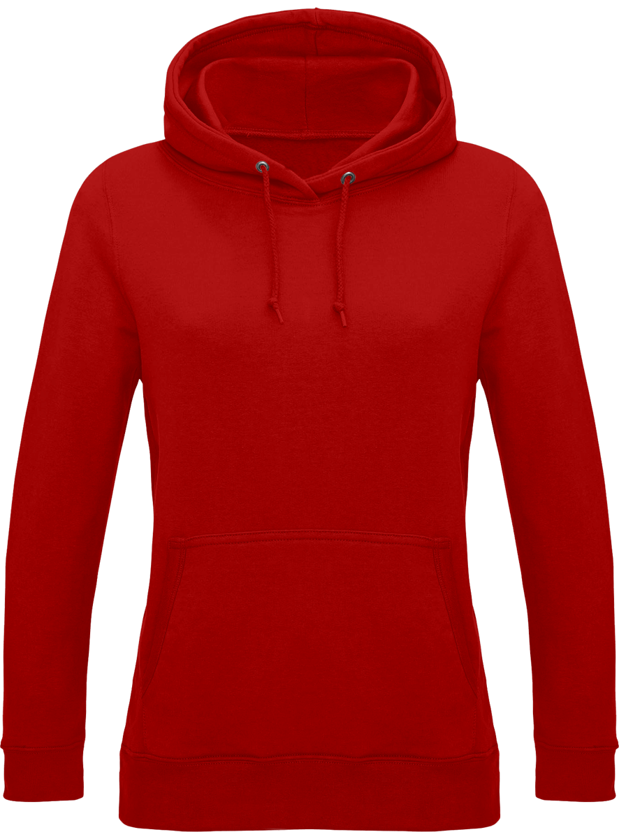 Customizable Hooded Sweatshirt For Women Kariban Red
