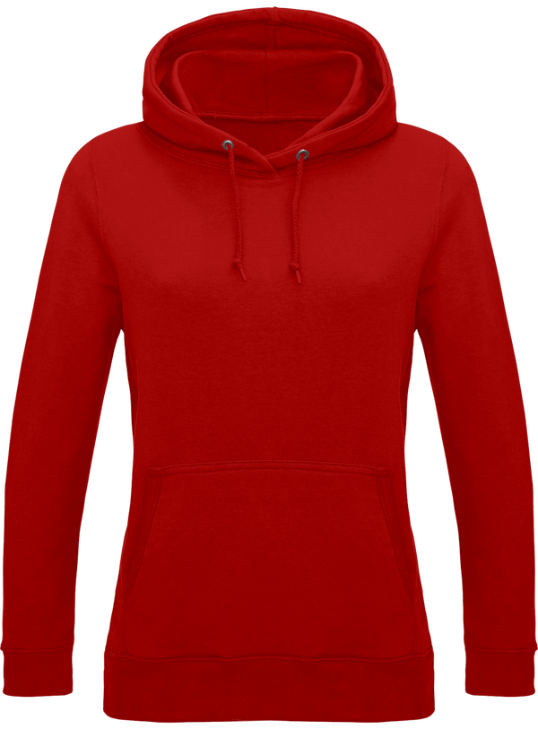 Personalisiertes Damen-Kapuzensweatshirt:  Kariban Red