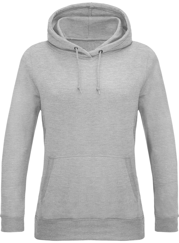 Personalisiertes Damen-Kapuzensweatshirt:  Kariban Oxford Grey