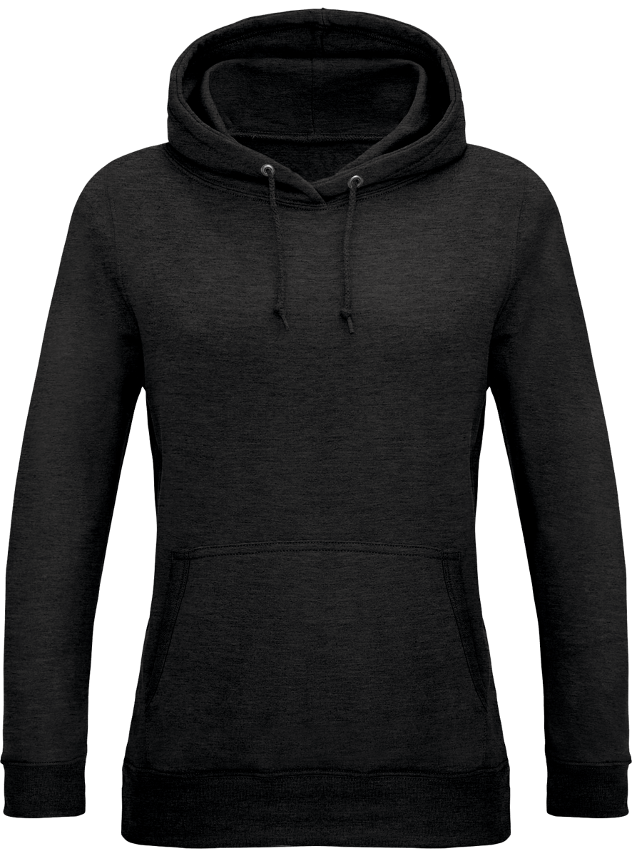 Customizable Women's Hooded Sweatshirt: Charcoal