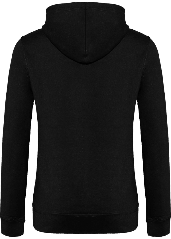 Sweat a capuche femme dos Kariban Black