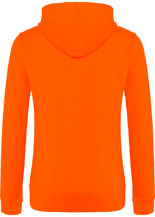 Sweat a capuche femme dos Kariban Orange