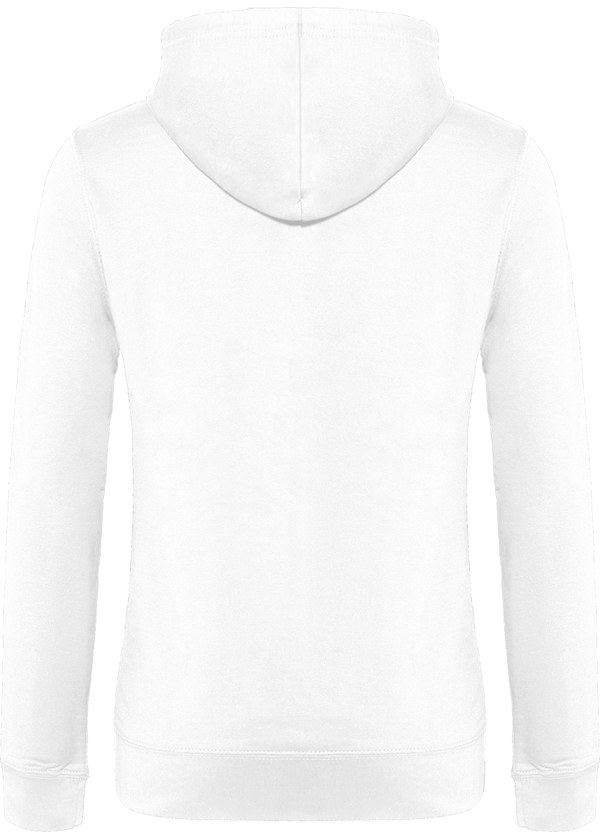 Sweat a capuche femme dos Kariban White