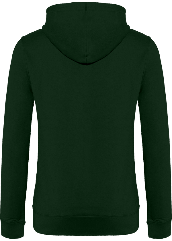 Sweat a capuche femme dos Bottle Green