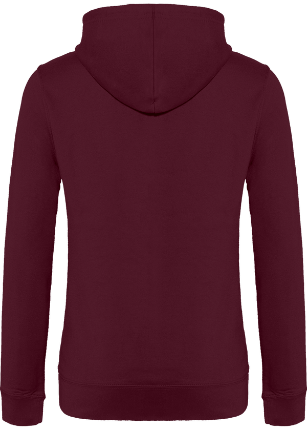 Sweat a capuche femme dos kariban Wine