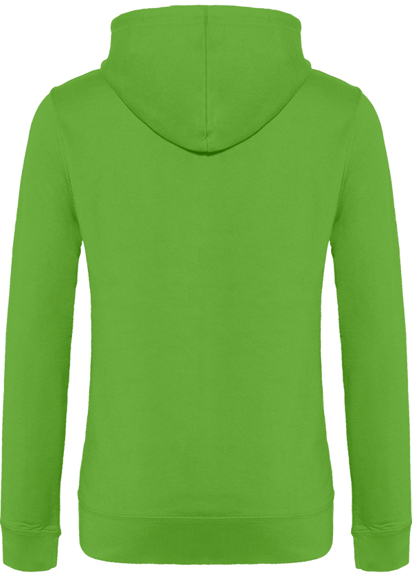 Sweat a capuche femme dos Lime