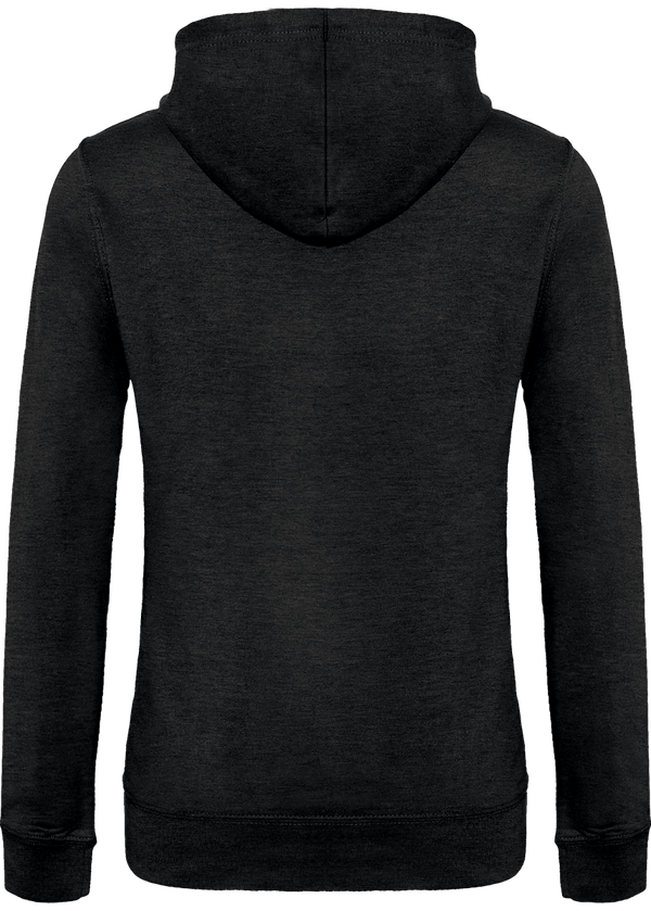 Sweat a capuche femme dos Charcoal