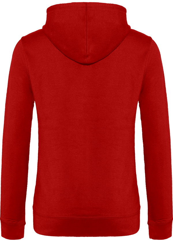 Sweat a capuche femme dos Kariban Red