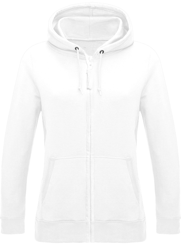 Hooded Zippered Sweatshirt Light Sand